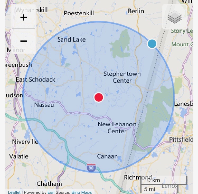 APM Delivery Area Map - Rensselaer County, Columbia County NY, Berkshire County MA